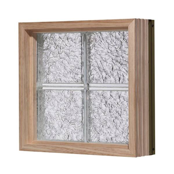 Pittsburgh Corning 32 in. x 64 in. LightWise IceScapes Pattern Aluminum-Clad Glass Block Window