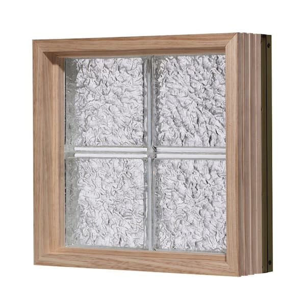 Pittsburgh Corning 80 in. x 16 in. LightWise IceScapes Pattern Aluminum-Clad Glass Block Window