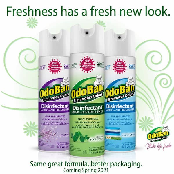 OdoBan 14.6 oz. Fresh Linen Multi-Purpose Disinfectant Spray, Odor