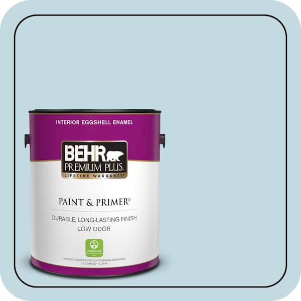 BEHR PREMIUM PLUS 1 gal. #S480-1 Rain Dance Eggshell Enamel Low Odor Interior Paint & Primer