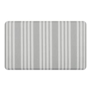 Striped Simplicity Gray 18 in. x 30 in. Indoor Comfort Kitchen Mat