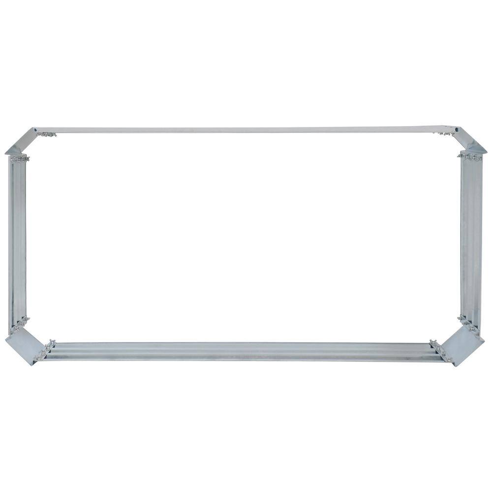 Silver Galvanized Steel Raised Garden Bed for Outdoor Plants