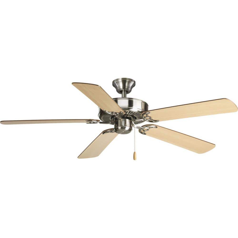 AirPro 52" Brushed Nickel Ceiling Fan with Reversible Blades