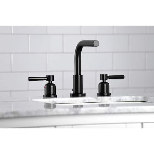 Concord 8 in. Widespread 2-Handle Bathroom Faucet in Matte Black