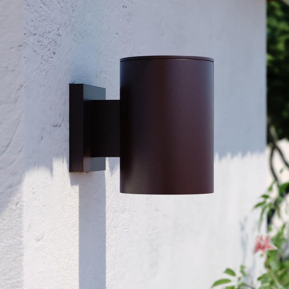 Chiasso Aluminum 1-Light Bronze Contemporary Outdoor Cylinder Wall Light Sconce price history on PriceWatchPro