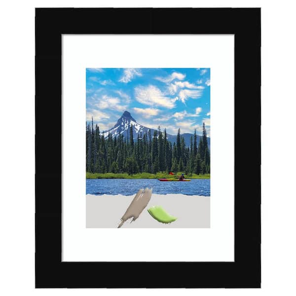 Amanti Art Black Museum Wood Picture Frame Opening Size 11 x 14 in. (Matted To 8 x 10 in.)