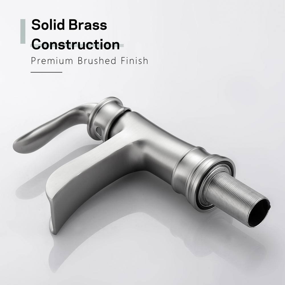 Brushed Nickel Single Handle Waterfall Bathroom Faucet