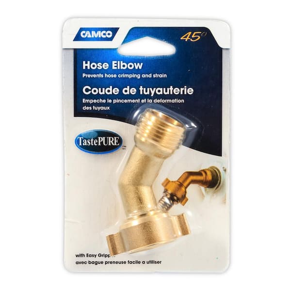 Camco Hose Elbow 45 Degree with Gripper (2010 Comp) CSA