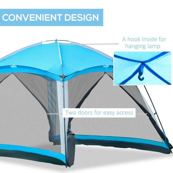 Outdoor Products 8 Person Lighted Instant Hexagon Tent 