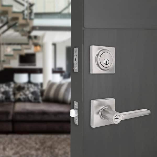 Tonebridge Satin Nickel Single Cylinder Combo Pack with Square Rose