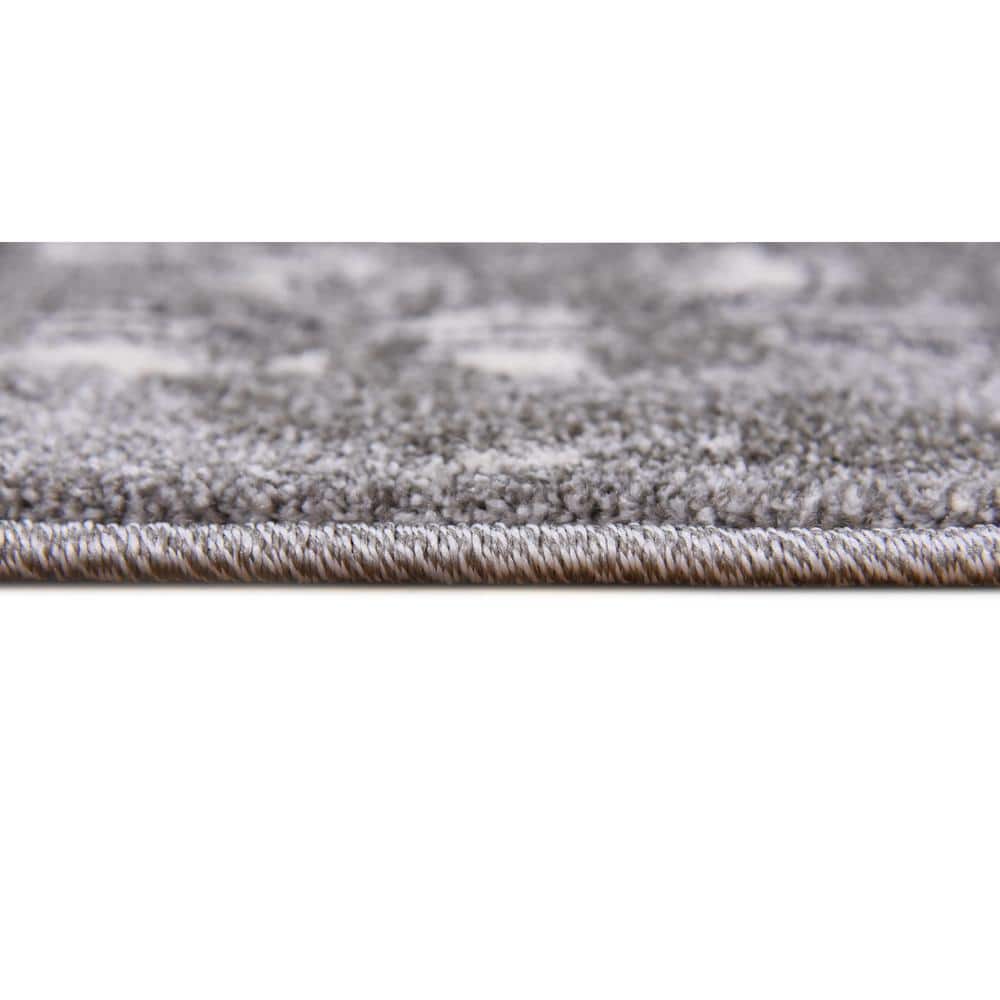 Reversible Easy-Care La Jolla 9' x 12' Gray Synthetic Rug