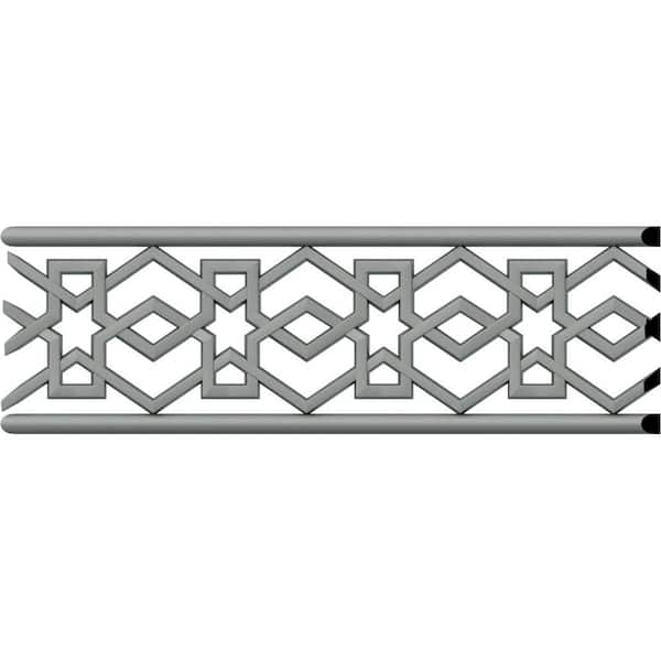 3/8 in. x 4 in. x 96 in. Polyurethane Swindon Pierced Moulding
