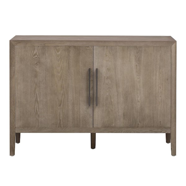 Unbranded 47.20 in. W x 17.70 in. D x 33.50 in. H Beige Sideboard Wooden Linen Cabinet with 2-Metal Handles and 2-Doors