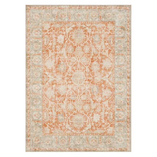 Paloma Terracotta 6 ft. 6 in. x 9 ft. Ornamental Indoor Area Rug
