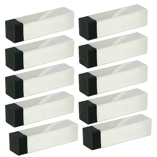 INOX DSIX 2-7/8 in. L, 3/4 in. Dia Polished Stainless Steel Square Wall Mount Door Stop (10-Pack)