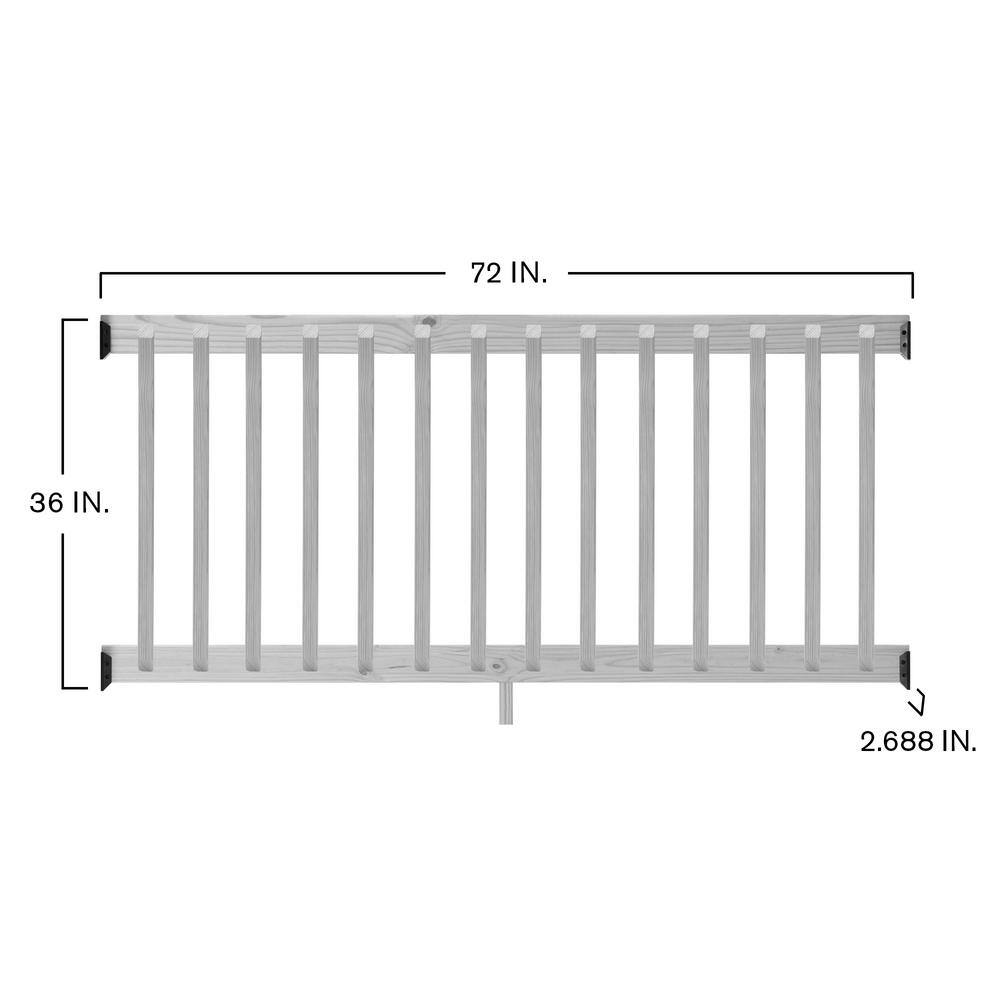 ProWood 6 ft. Cedar Tone Wood Railing Kit with Beveled Balusters