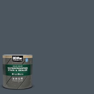 1 qt. #N480-7 Midnight Blue Solid Color Waterproofing Exterior Wood Stain and Sealer