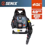 Senix 4QL 49cc 4-Cycle 200 MPH 600 CFM Gas Backpack Leaf Blower