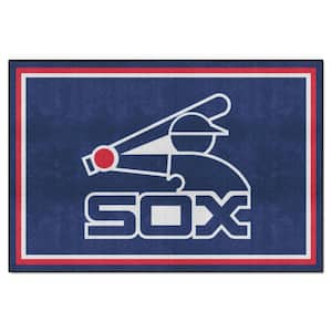 FANMATS Chicago White Sox Black 5 ft. x 6 ft. Man Cave Tailgater Area Rug  37436 - The Home Depot