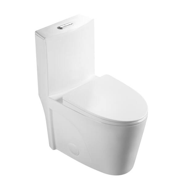 Maincraft 12 In Rough In 1 Piece 1 1 Gpf Dual Flush Elongated Toilet In White Seat Included Hhk0901 Gw