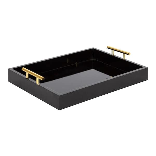Lipton 3.25 in. H x 16.50 in. W Black Decorative Tray