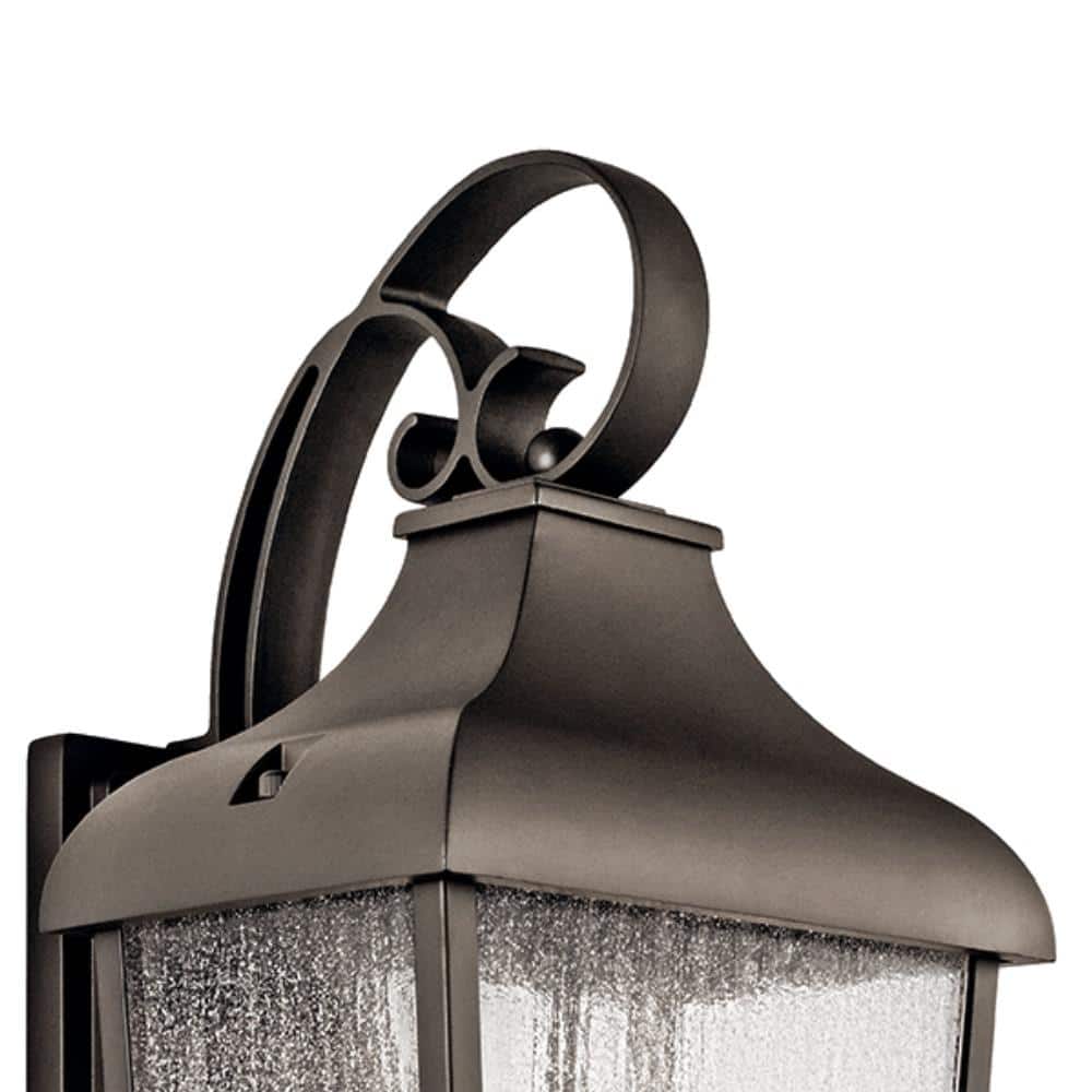 Forestdale Vintage Rain Collector Inspired Outdoor Wall Lantern in Distressed Bronze