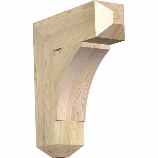 Ekena Millwork 6 in. x 24 in. x 20 in. Douglas Fir Thorton Craftsman Rough Sawn Bracket