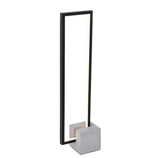 Dainolite Florence 21.6-Watt, 25.5 in. Black Integrated LED Table Lamp