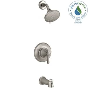 Georgeson Single-Handle 3-Spray Tub and Shower Faucet in Vibrant Brushed Nickel (Valve Included)
