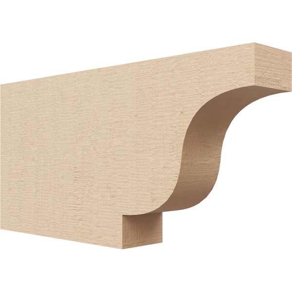 Ekena Millwork 2-in. x 6-in. x 12-in. Newport Woodgrain, Primed Tan Timberthane Polyurethane Rafter Tail Brace