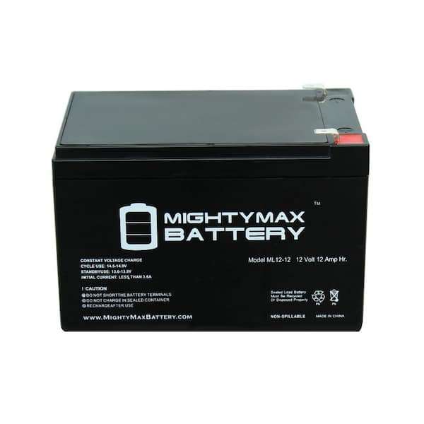 ML12-12 - 12V 12AH F2 SLA AGM DEEP-CYCLE RECHARGEABLE BATTERY