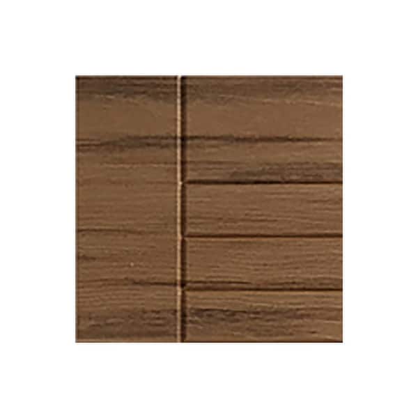 Tampa 7.25 in. W x 0.625 in. D x 7.25 in. H Brown Cabinet Door Sample Teak Matte