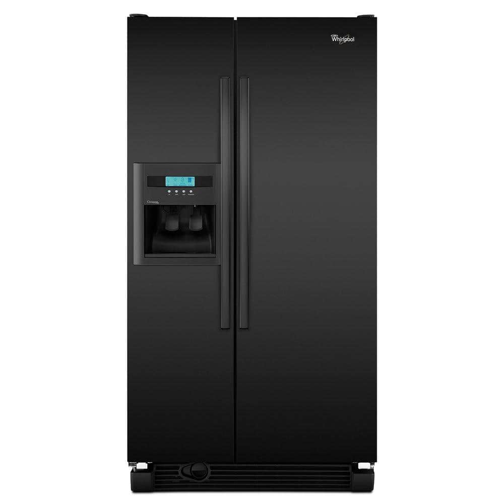 Black Whirlpool Side By Side Refrigeratornull