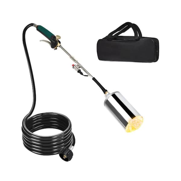 Steel Propane Weed Torch Burner with Igniter and 8.8 ft. Hose High Output 360,000-BTU Portable Flame Weeder