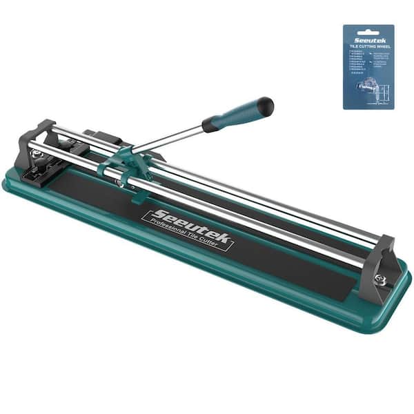 17 in. Manual Tile Cutter with Carbide Grit Blade and Non-Slip Hand Grip