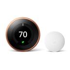 Nest Learning Thermostat - Smart Wi-Fi Thermostat Copper + Nest Temperature Sensor