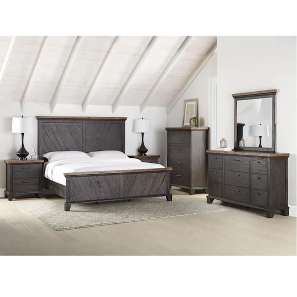 Coaster Furniture Taylor Bedroom Set Light Honey Brown and Grey