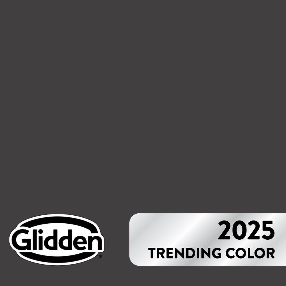 Glidden Essentials 1 gal. PPG10017 Black Magic Satin Exterior Paint