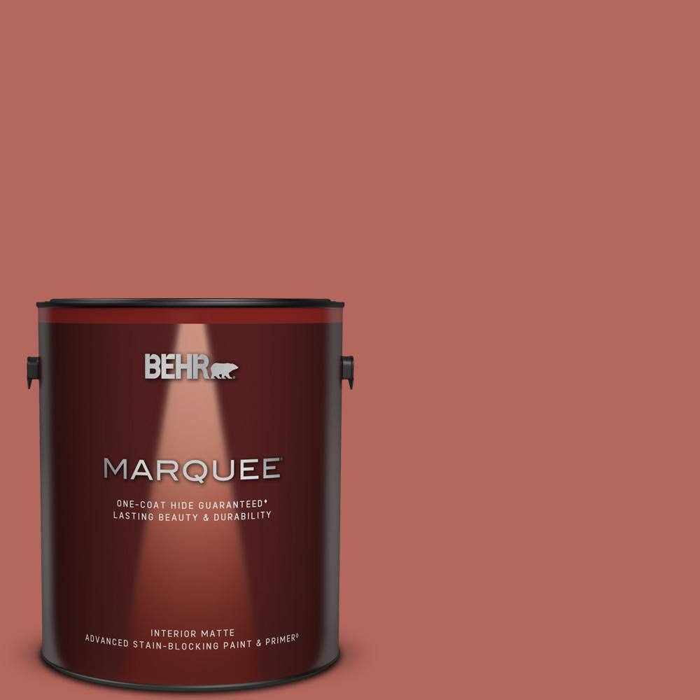 1 gal. #180D-6 Mineral Red Matte Interior Paint & Primer