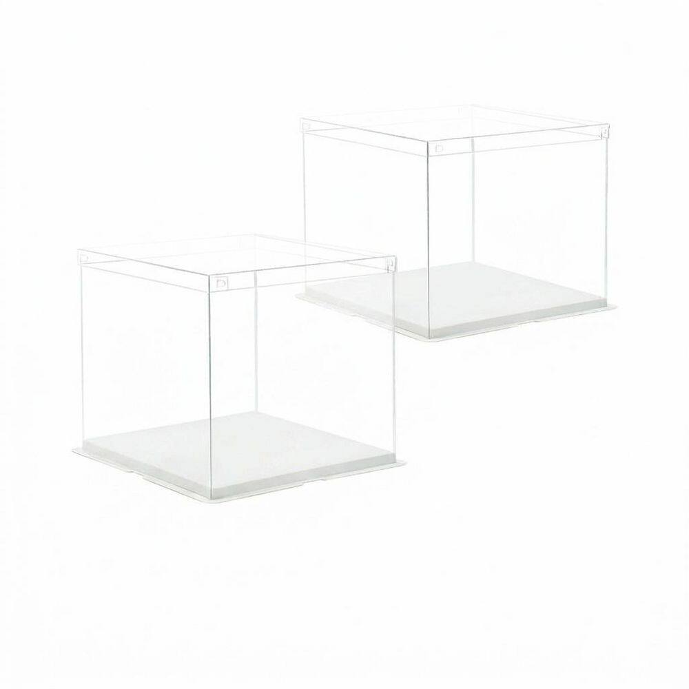 2 Piece Clear Cake Carrier Set Transparent PET Cake Box with Lid White Base for 6 Inch Cake Party Display price history on PriceWatchPro
