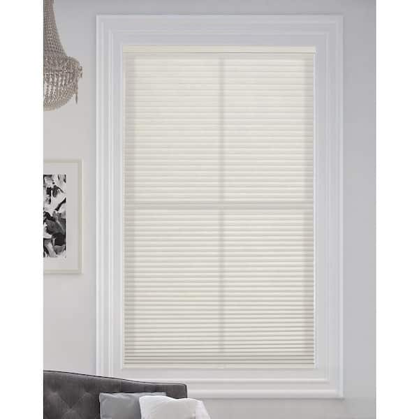 BlindsAvenue White Dove Cordless Light Filtering Fabric Cellular Shade 9/16 in. Single Cell 61.5 in. W x 48 in. L