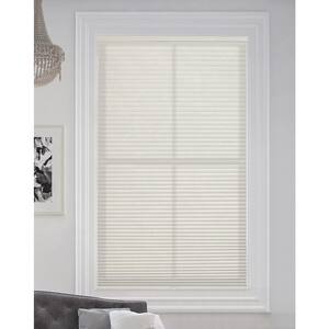 White Dove Cordless Light Filtering Fabric Cellular Shade 9/16 in. Single Cell 25 in. W x 72 in. L
