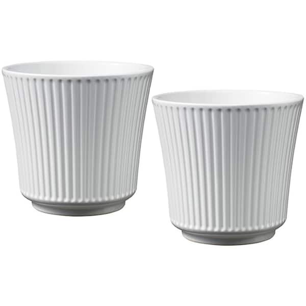 7.9 in. 20 cm Delphi Shiny White (Twin Pack)
