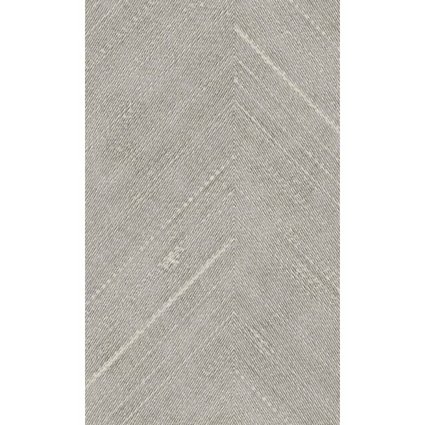 Walls Republic Silver Herringbone Geometric Machine Washable 57 sq. ft. Non-Woven Non-Pasted Double Roll Wallpaper