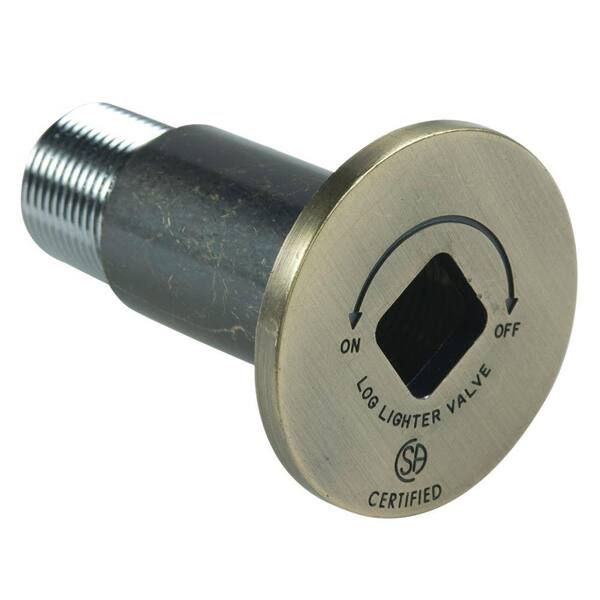 Blue Flame Decor Gas Valve Flange With Bushing In Antique Brass Usf Abr 04 The Home Depot