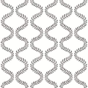 Florentine Soft Black Vine Trellis Peel and Stick Wallpaper