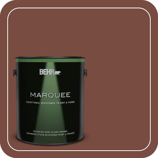 BEHR MARQUEE 1 gal. #S170-7 Dark Cherry Mocha Semi-Gloss Enamel Exterior Paint & Primer