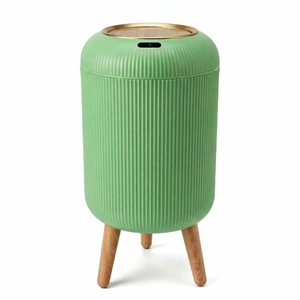 2.6 Gal. Green Cylindrical Smart Sensor Plastic Trash Can