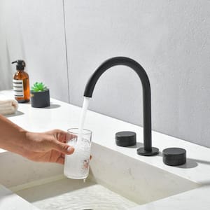 8 in. Widespread Double-Handle Bathroom Faucet in Matte Black