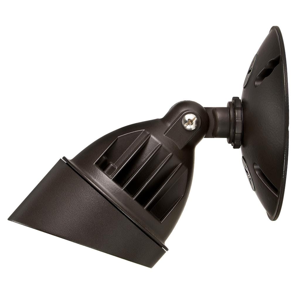 Brown Matte LED Outdoor Flood Security Lights with Adjustable Head, 800 Lumens, 2 Pack